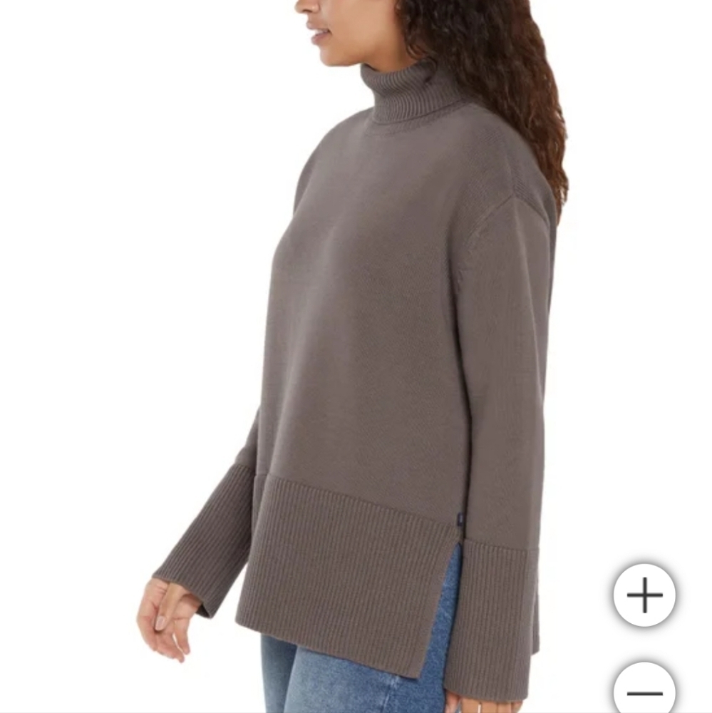 GAP Women's Cowl/Turtleneck Sweater in Taupe